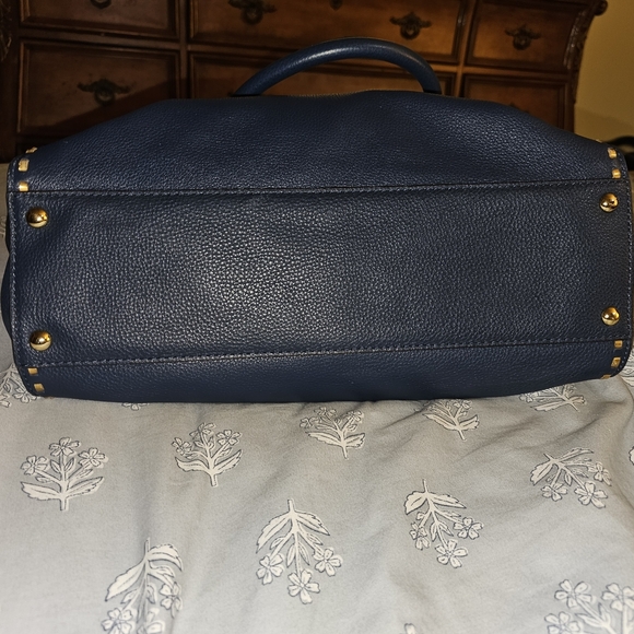 Michael Kors Navy Blue Leather Bag - Picture 4 of 7